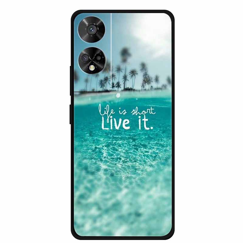 For TCL 50 5G Case Original Soft Silicone TPU Phone Cases Back Cover For TCL 50 XE 5G 50XE Fashion Planet New Coque Black Bumper