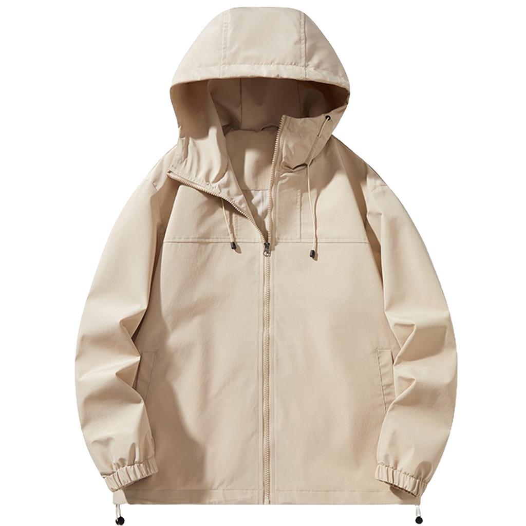 Men's Hooded Three Bar Jacket Casual Fashion Loose Outdoor Mountaineering Couple Jacket