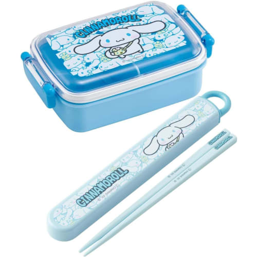 Skater Bento Box Cinnamoroll Ushiro Shiro Sanrio 450ml Antibacterial for Children Girls Made in Japan RBF3ANAG-A