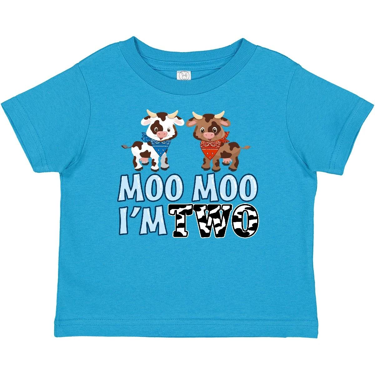 Inktastic Moo Moo I m 2 With Cute Holstein Cows Baby T-Shirt Cowboy Cowgirl Cow 120