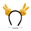 Cute Thumb Design Headbands Plush Headband Washing Face Use Hair Hoop for Costume Party Decoration