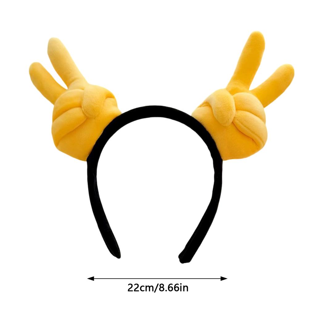 Cute Thumb Design Headbands Plush Headband Washing Face Use Hair Hoop for Costume Party Decoration