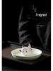 Cute Ceramic Puppy Incense Holder: Sandalwood Incense Burner & Tea Ceremony Ornament for Home Decor