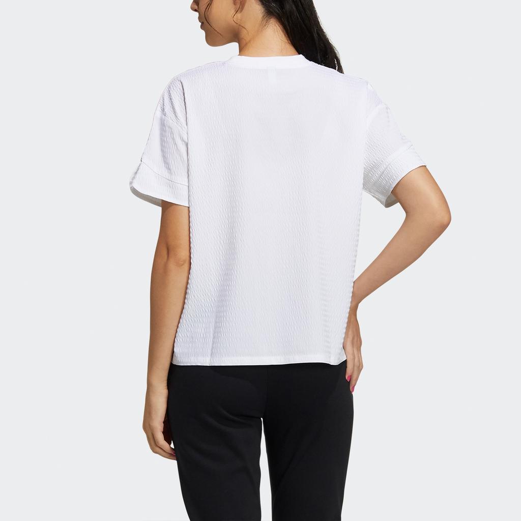 (WMNS) adidas neo Cs Jun Woven Tee Casual Sports Breathable Side Stripe Short Sleeve White Women's GP5461