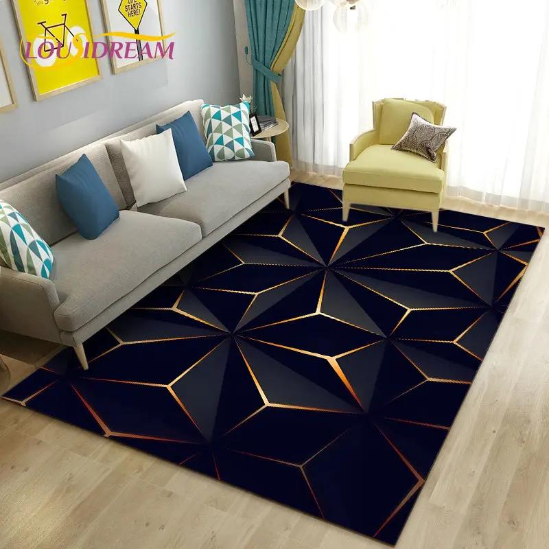 3D Abstract Geometric Optical Area Rug,Carpet Rug for Living Room Bedroom Sofa Doormat Kitchen Decoration,Kid Non-slip Floor Mat