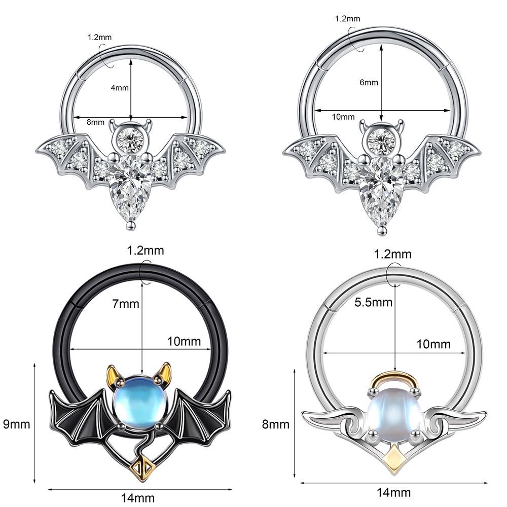Stainless Steel Bee Nose Ring Seamless Ring Nose Droplet Oil Bee Ear Cartilage Puncture