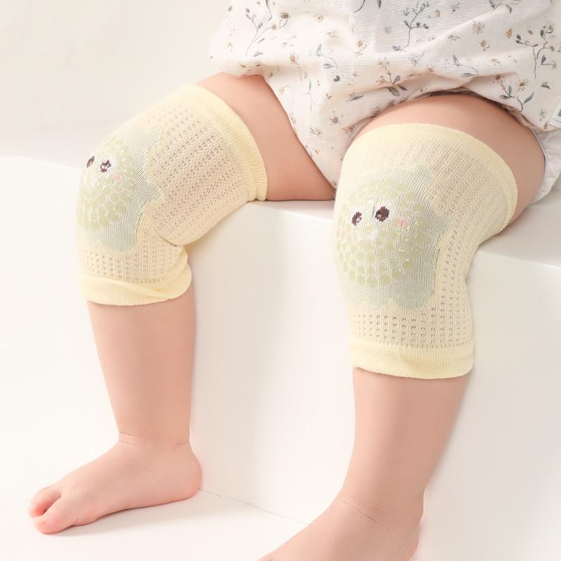 Summer Mesh Breathable Baby Kneepad Cartoon Animal Cotton Thin Boy Girl Knee Protector 0-3 Years Kids Crawl Anti-Slip Knee Pads