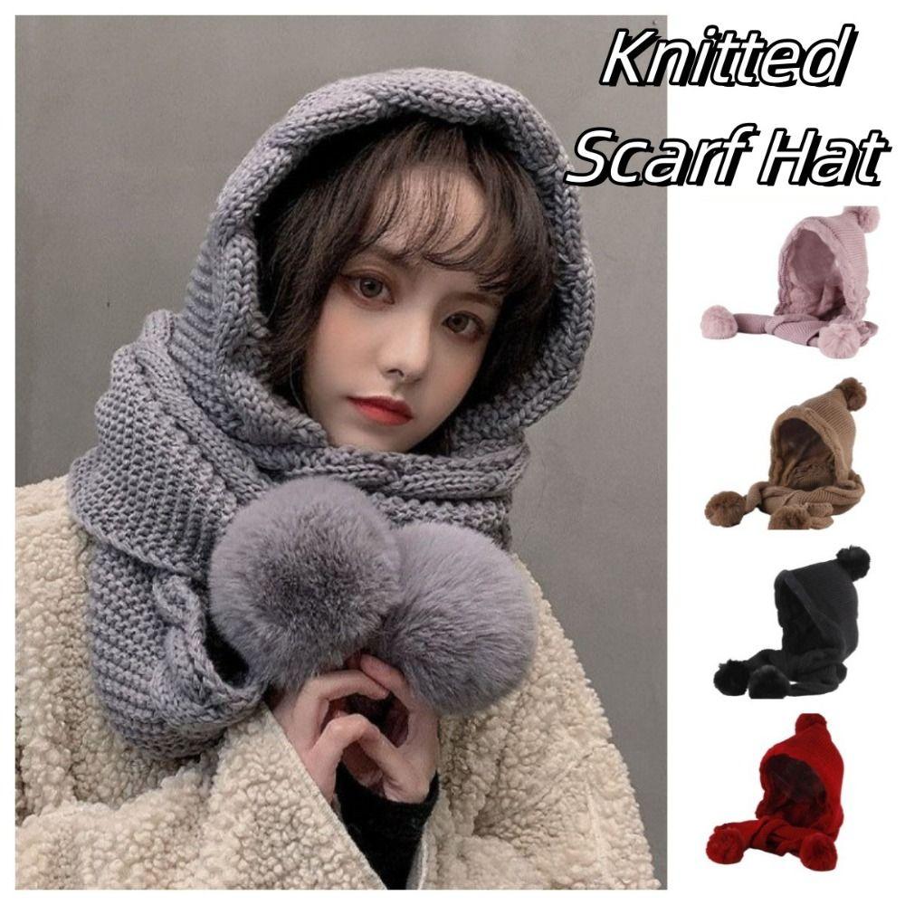 Neck Warmer Women Hooded Scarf Twist Cycling Balaclavas Hat Fashion Neckerchief  Outdoor