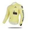 Morethan Cycling Jersey for Men and Women UV (L/Yellow/Long Sleeve) - Protection, Pockets, Antibacterial, Lightweight, Unisex, LVP-017