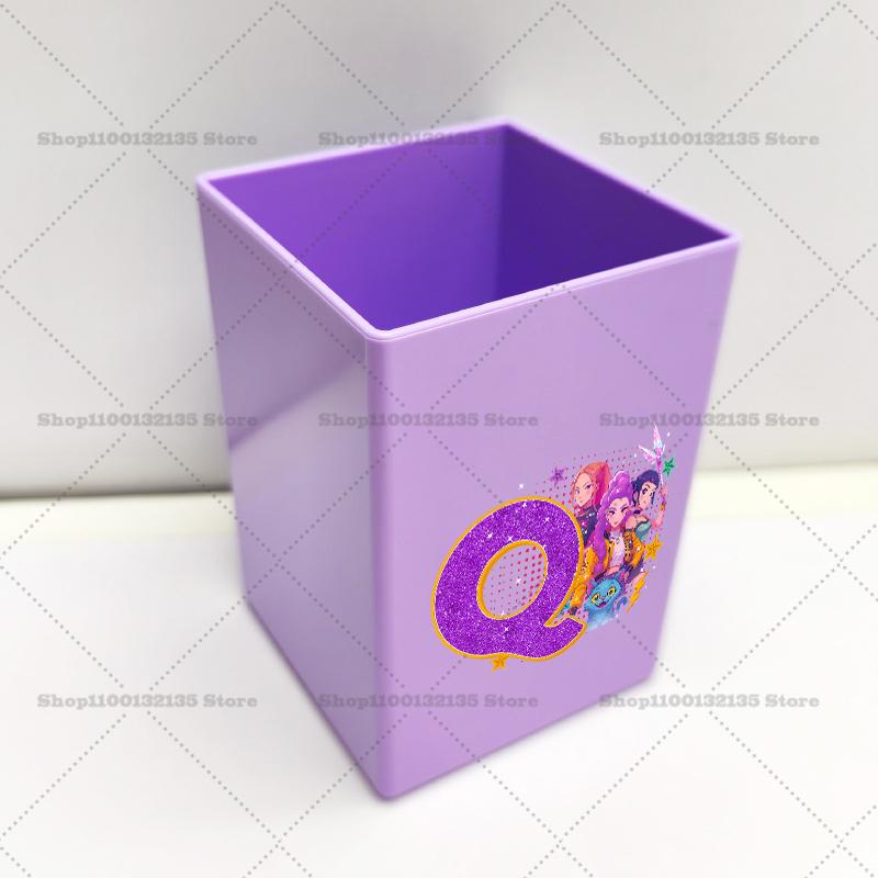 Kpop Demon Hunters Pen Holder Cartoon Anime Pattern Print Office Desk Accessories Boy Girl Stationery Pencil Organize Home Gift