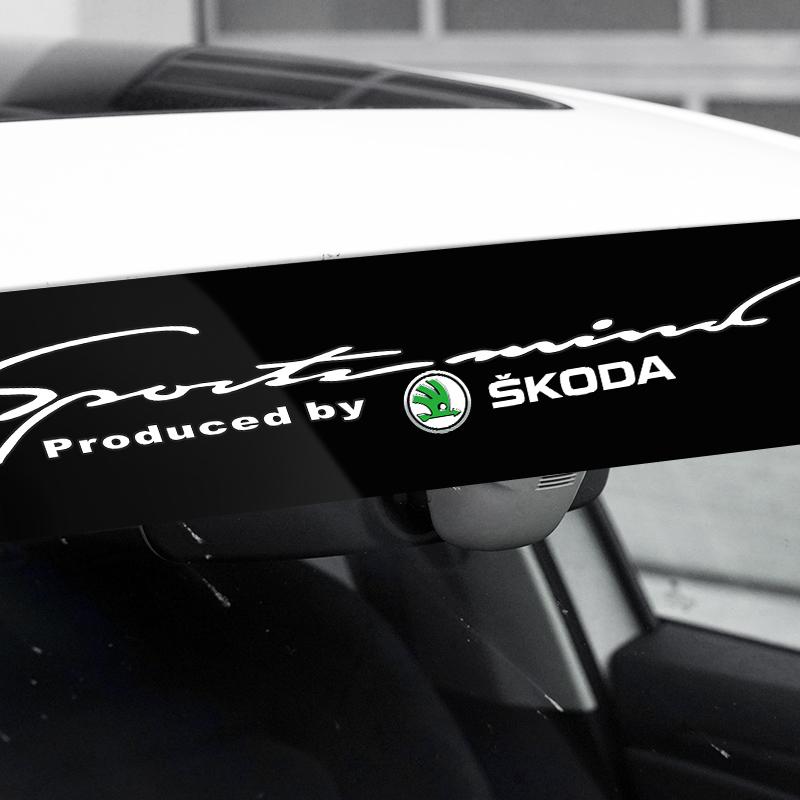 TTJJ2 Auto Front Heck Windschutzscheibe Dekorationsaufkleber Für Skoda Octavia MK2 MK 2 3 A5 A7 A8 Fabia Karoq Superb Rapid Kamiq Scala