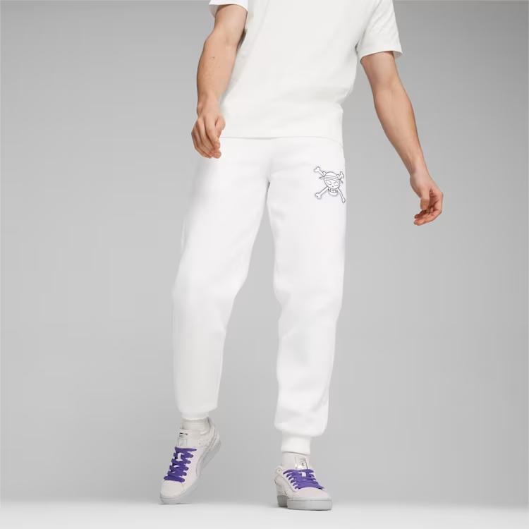 Puma X One Piece T7 Collaboration Skull Embroidery Comfortable Sports Casual Pants Unisex pants White 624671-02