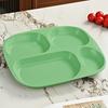 1PC Drop- Divided Plates, Microwave & Dishwasher Safe, Lightweight Plastic Picnic Plates Made of Healthy Materials