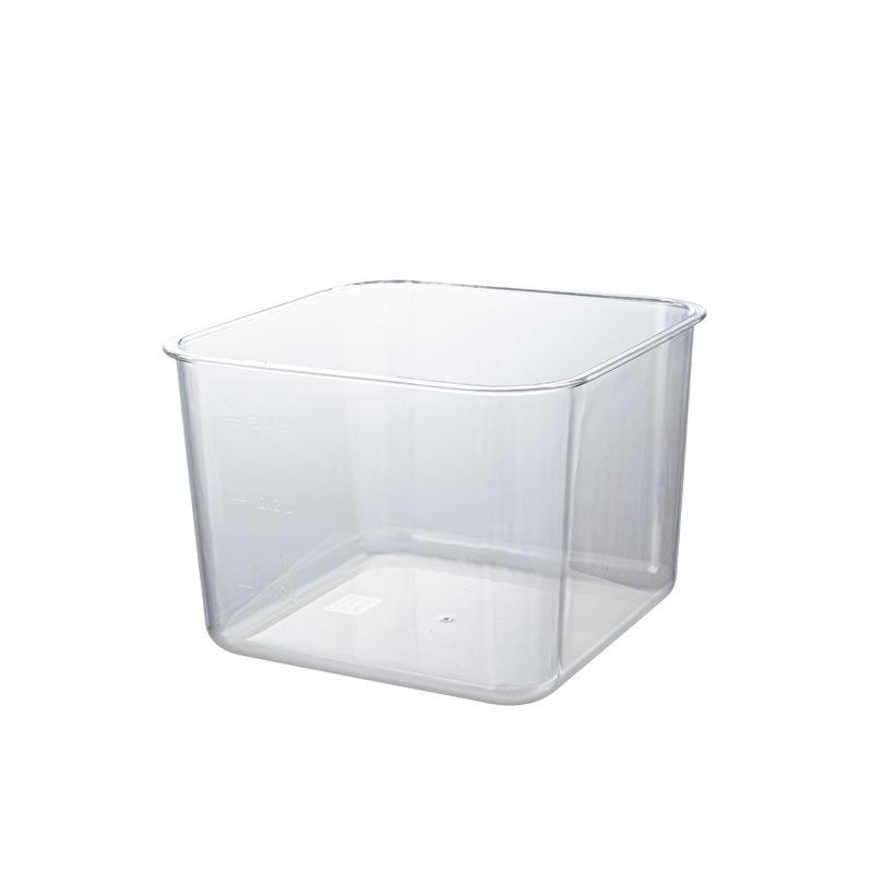 PC Acrylic Flip-top Jam Box with Lid for Milk Tea Shops - Transparent Sectional Tray for Pearl, Coconut Jelly, and Seasonings