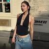 Halter Neck Deep V-neck Halter Sleeveless Vest