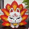Chao Le Sen Neunschwänziger Fuchs Mädchen Hoher Schwierigkeitsgrad Puzzle DIY Bausteine
