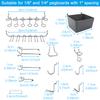 Metal Pegboard Hooks Hanging Organizer Assortment Kit Peg Locks Hanging Applications Metal Garage Tool Organizer