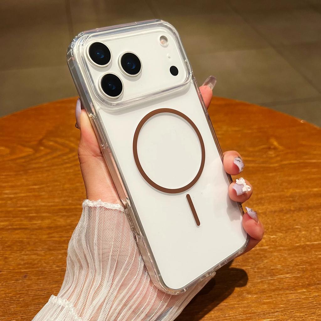 UltraThin Transparent Phone Case For iPhone 17 13 12 11 16 Pro Max 14 15 Plus 17 Air For Magsafe  Magnetic Charger Protect Cover