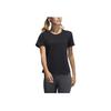 Adidas Solid Color Simple Casual Short Sleeve T-Shirt Women Tops Black GQ9417