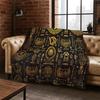 Egyptian Mythological mural pictograph Flannel Blanket Soft Warm Blanket Throw Blanket for Bedroom Living Room Bed Travel Picnic
