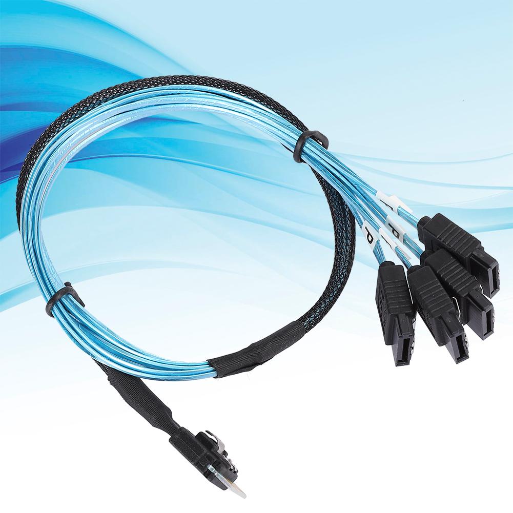 12Gbps Connecting Line MINI SAS 38p SFF‑8654 To 4 X Sata Server Data Transmission Cable