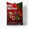 Festive Christmas Throw Blanket Cozy Reversible Holiday Flannel Blanket Soft Warm Decorative Couch Bedspread Gift