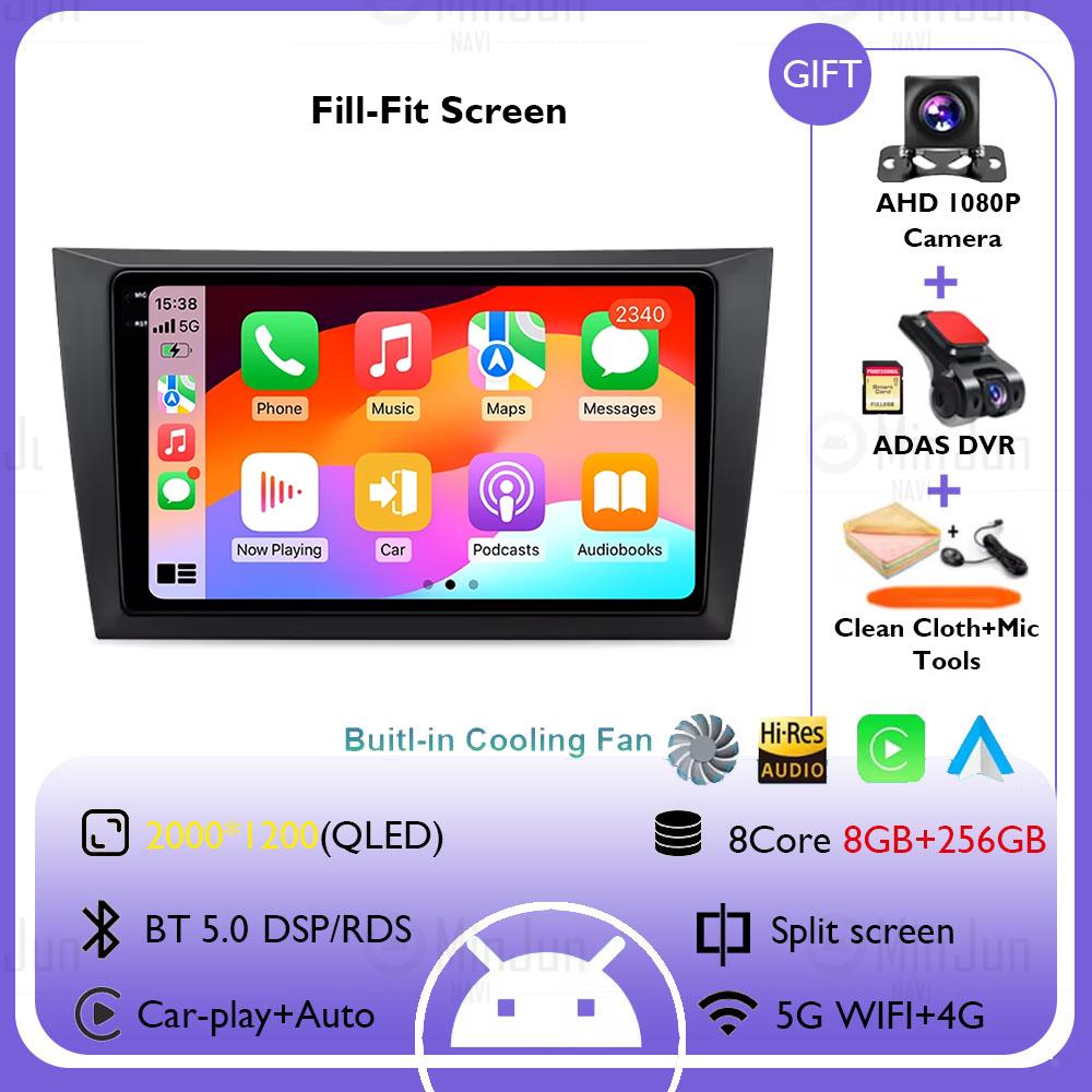 9" Android 14 Car Radio For Volkswagen VW Golf 6 MK6 GTI 2008-2016 Wireless Carplay Auto Radio Car Multimedia 4G DSP No 2 Din