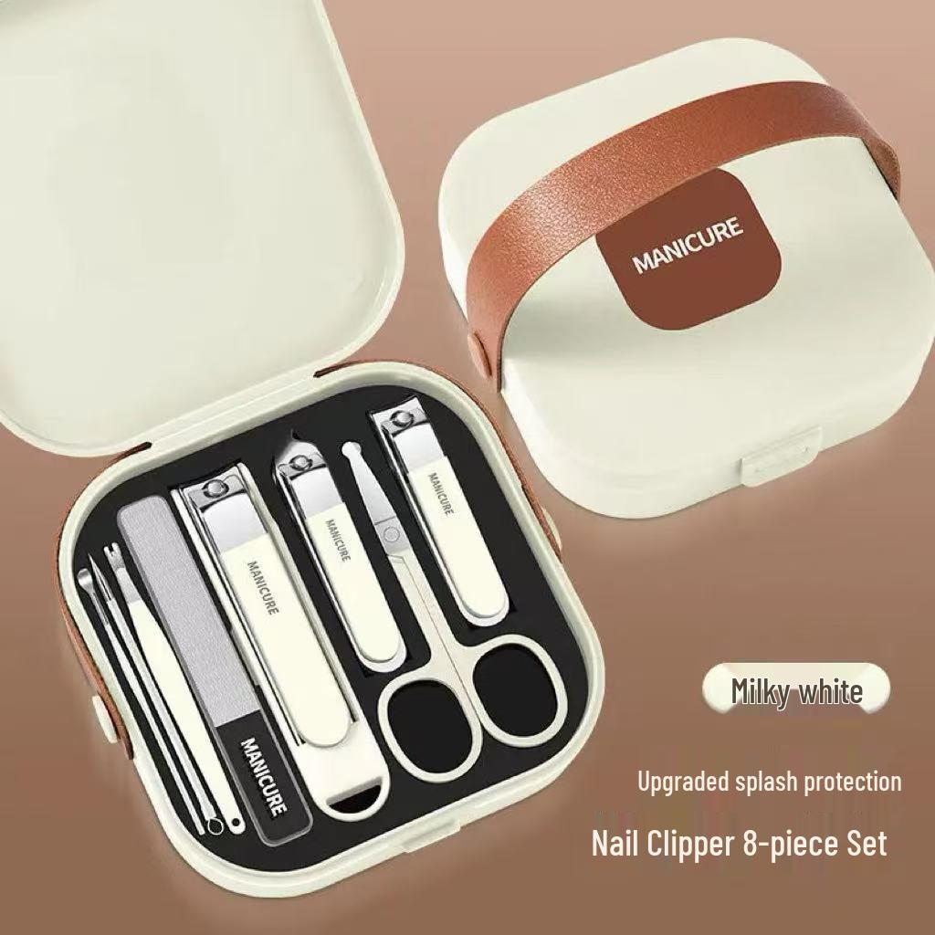 8-Piece Anti-Splash Nail Clipper and Manicure Set for Men and Women