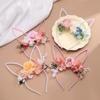 Colorful Rabbit Ears Headband Forest Bunny Ears Hair Hoop Exquisite Easter Garland  Children
