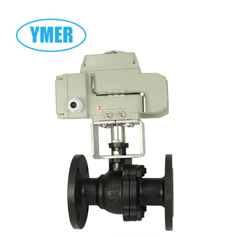 AC220V High-Temp Cast Steel Flanged Electric Ball Valve DN25 16CPFQ+CEA220S