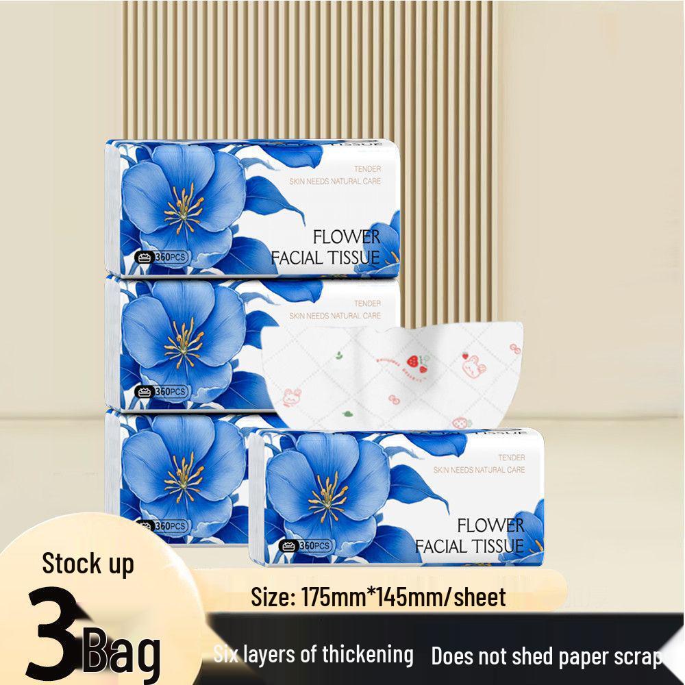 Youya Facial Tissues, 40-Pack: Colorful, Thickened Napkins for Home Use - Face Tissues and Paper Towels