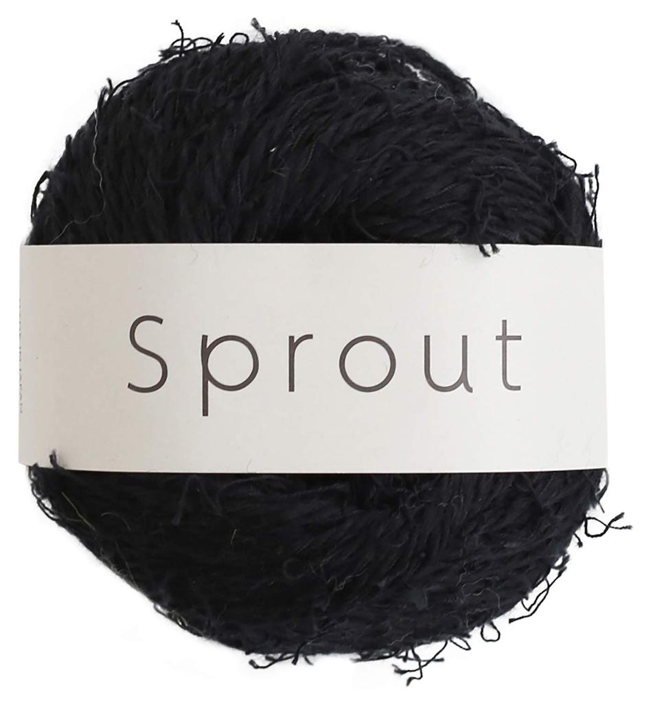 Yokota Sprout Extra Set of 5 Balls Yarn, Thick, Col.5, Black, 40g, Approx. 53m,