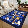 Cat Book Shelf Carpet Rug for Bedroom Living Room Home Sofa Children Game Large Decor Floor Mat Retro Kitchen Home Decoration