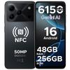 Refurbished - DOOGEE Note56 Plus Smartphone - Android 16 Gemini AI, 48GB+256GB, 6150mAh Batterie Silicium-Carbone, 50MP, 8.45mm Ultra-mince - Noir