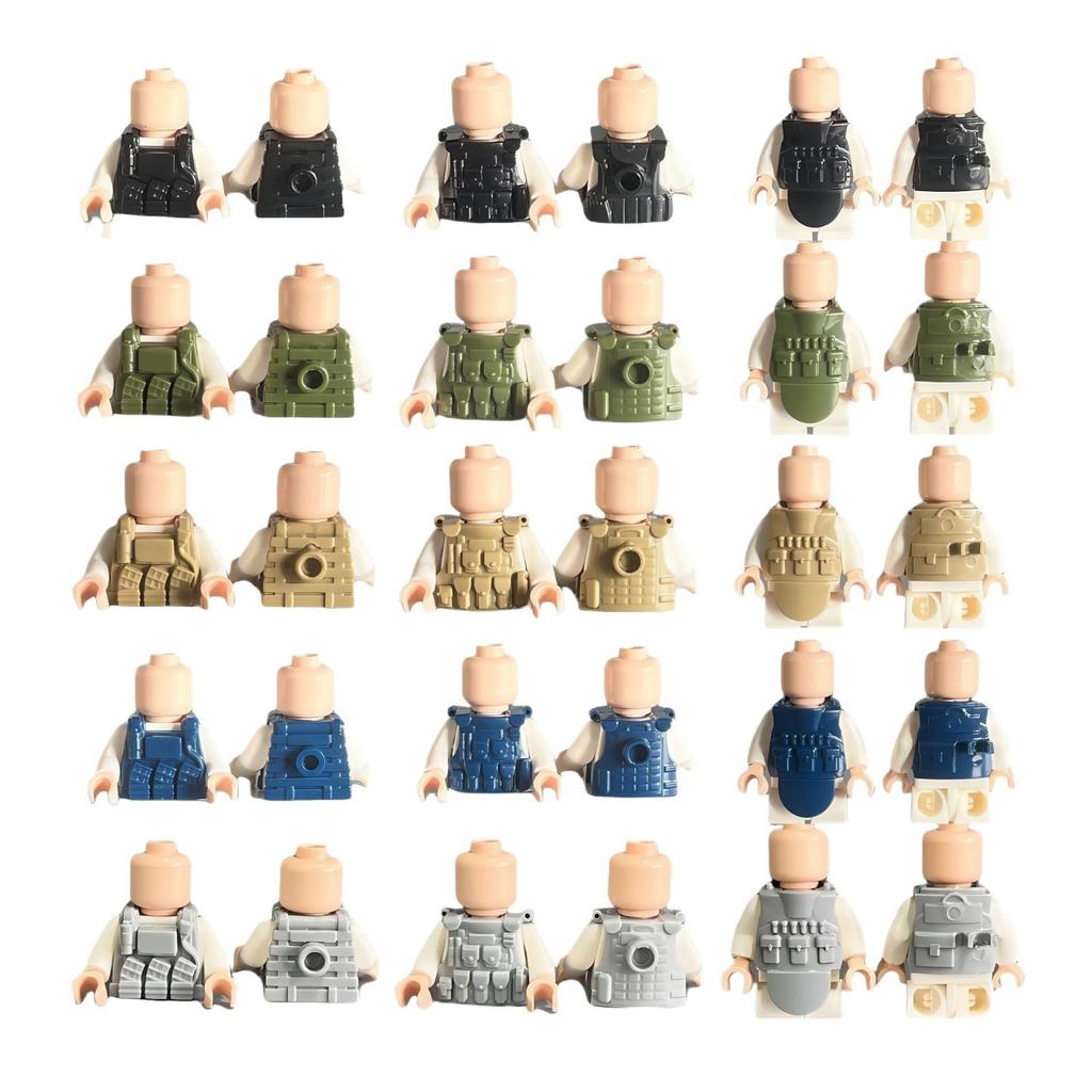 Compatible Building Block Miniature Body Armor Combat Single Vest Small Particle Building Block Accessories Toy Diy Assembly