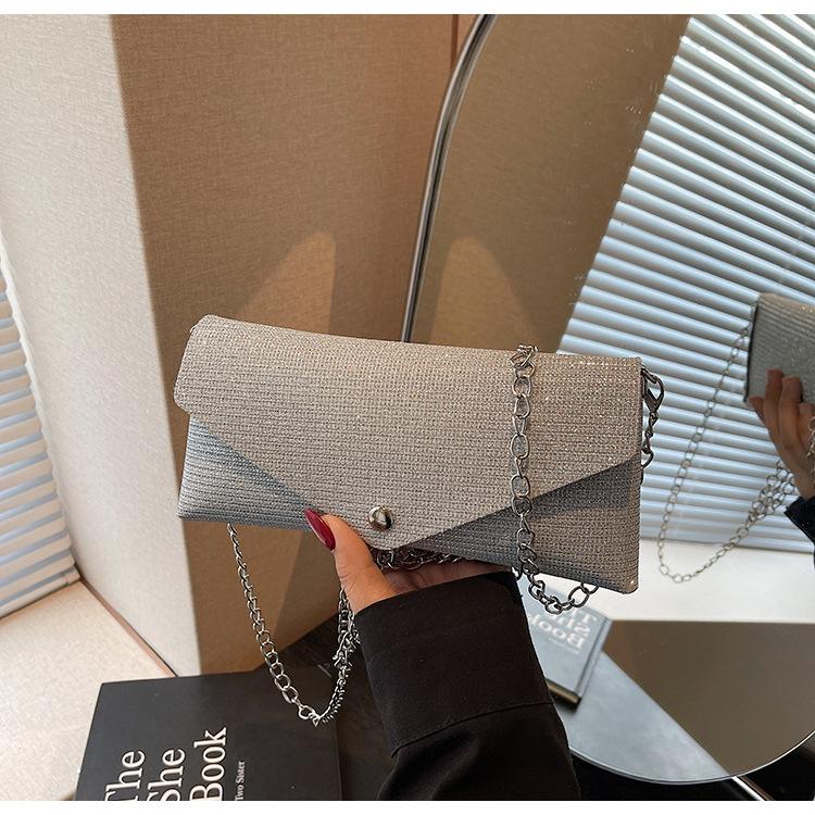 Damska mała cekinowa torebka damska letnia nowa moda mała długa torebka niszowa przekątna torebka na ramię