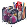 VEVOR Pool Storage Bin, C, Rolling Pool Float Storage Organizer with Side Pockets & Casters, Heavy Duty Plastic Frame