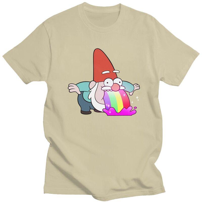 Pánské tričko s krátkým rukávem z bavlny s motivem duhového Gravity Falls v manga stylu, módní tričko, ležérní tričko, slim fit oděv