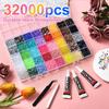 Nail Art Accessories: 40-Grids Colored Resin Flat-Bottom Jelly Rhinestones for DIY Nails, Clothing, and Phone Decoration