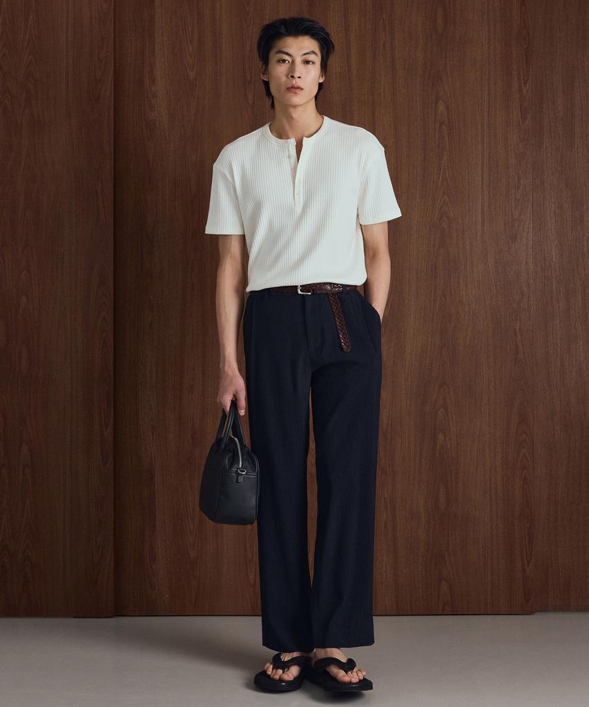 Tienjiti Kinoshita Seersucker Tapered Pants (Navy) Tnpa6E206N2