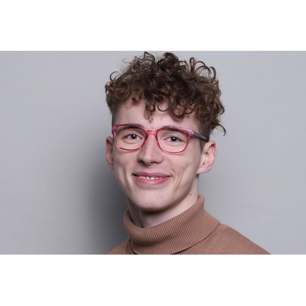 Full Rim Square Transparent Pink Smartbuy Collection Casmor Tr 98e Fashion Unisex Eyeglasses