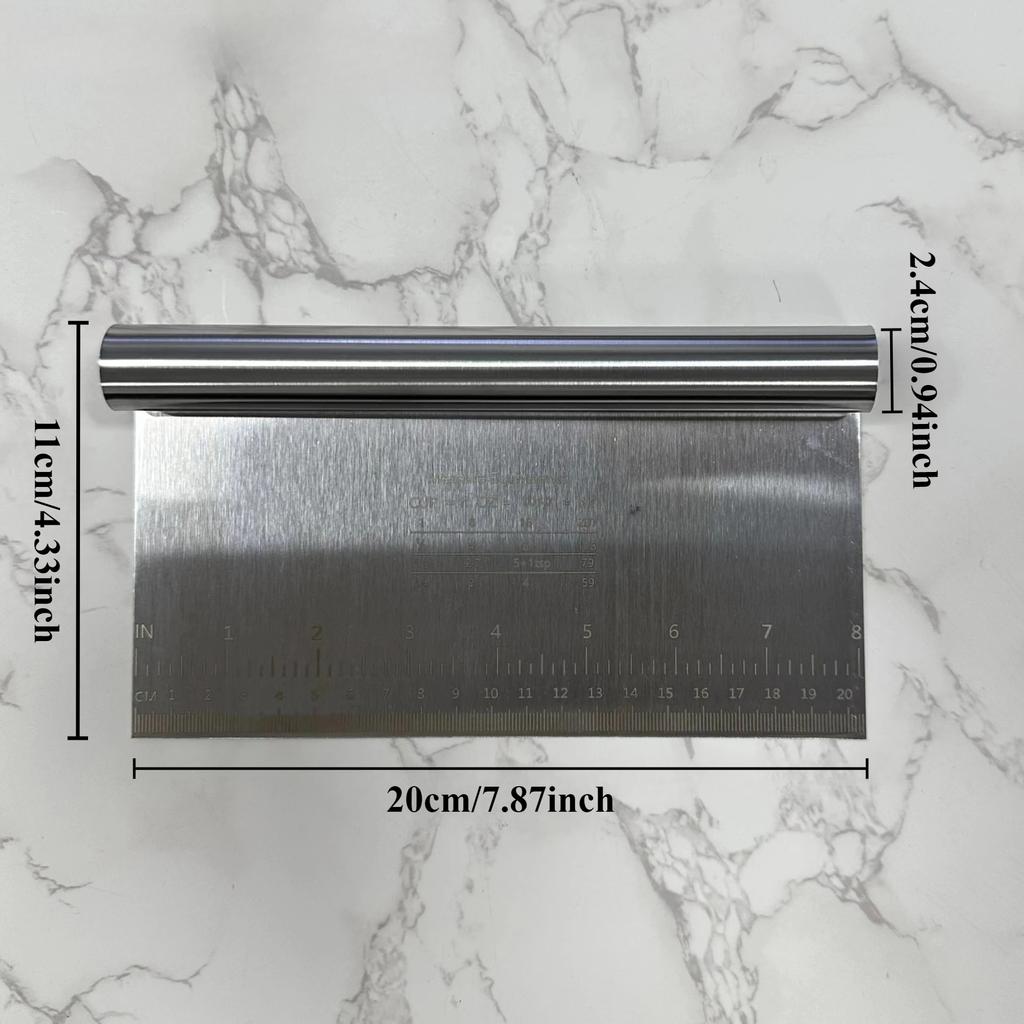 Stainless Steel Kitchens Accessories Cake Scraper Kitchen Utensils Pastry Cutting Machine Cooking Sugar Cube Spatula Bakeware