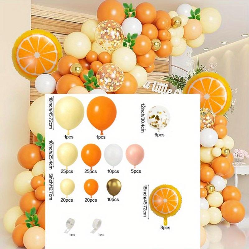128pcs Orange Party Balloon Arch Set,Suitable for Fruit-themed Events,Birthday Parties,Anniversaries and Other Scenes Decoration