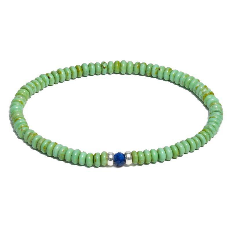 

Roninmade Light Luxury Minority Berllin Green Pine Sterling Silver Bracelet Couple Men s Bracelet Carrying Strap Silver Beaded 18cm Green