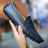 Fashion Male Leather Lazy Outdoor Shoes Male Walking Flats Men's Comfortable Soft Sole Loafers Men High Quality Slip-On Casual Shoes