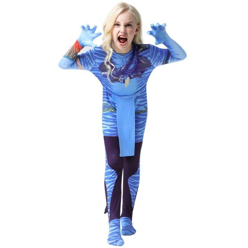 Halloween Avatar New Tights Adult Cosplay Costume Children's Onesie Girls