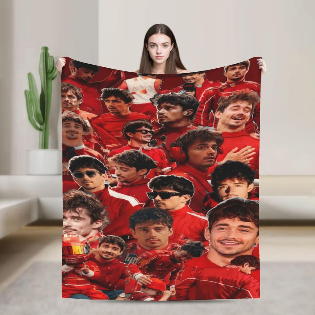 Coperta Charles Leclerc Qualità Calda Morbida Biancheria da Letto Coperte Invernali Viaggio Ufficio Decorazioni per la Casa Copriletto Novità