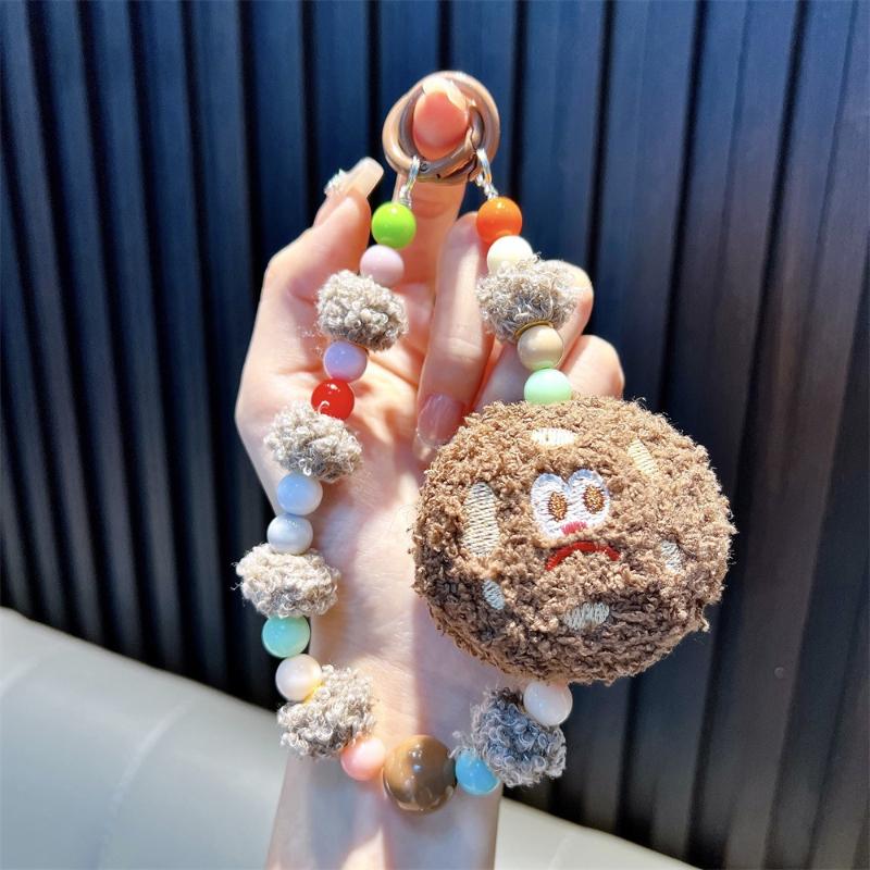 

Креативный бисерный чехол для мобильного телефона с цепочкой для наушников, украшение, милый универсальный брелок для ключей, украшение для рюкзака, аксессуары, подарки A38