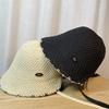 Woven Bucket Hat Acrylic Fiber Fisherman Hat Fashion Beach Sun Hat  for Women