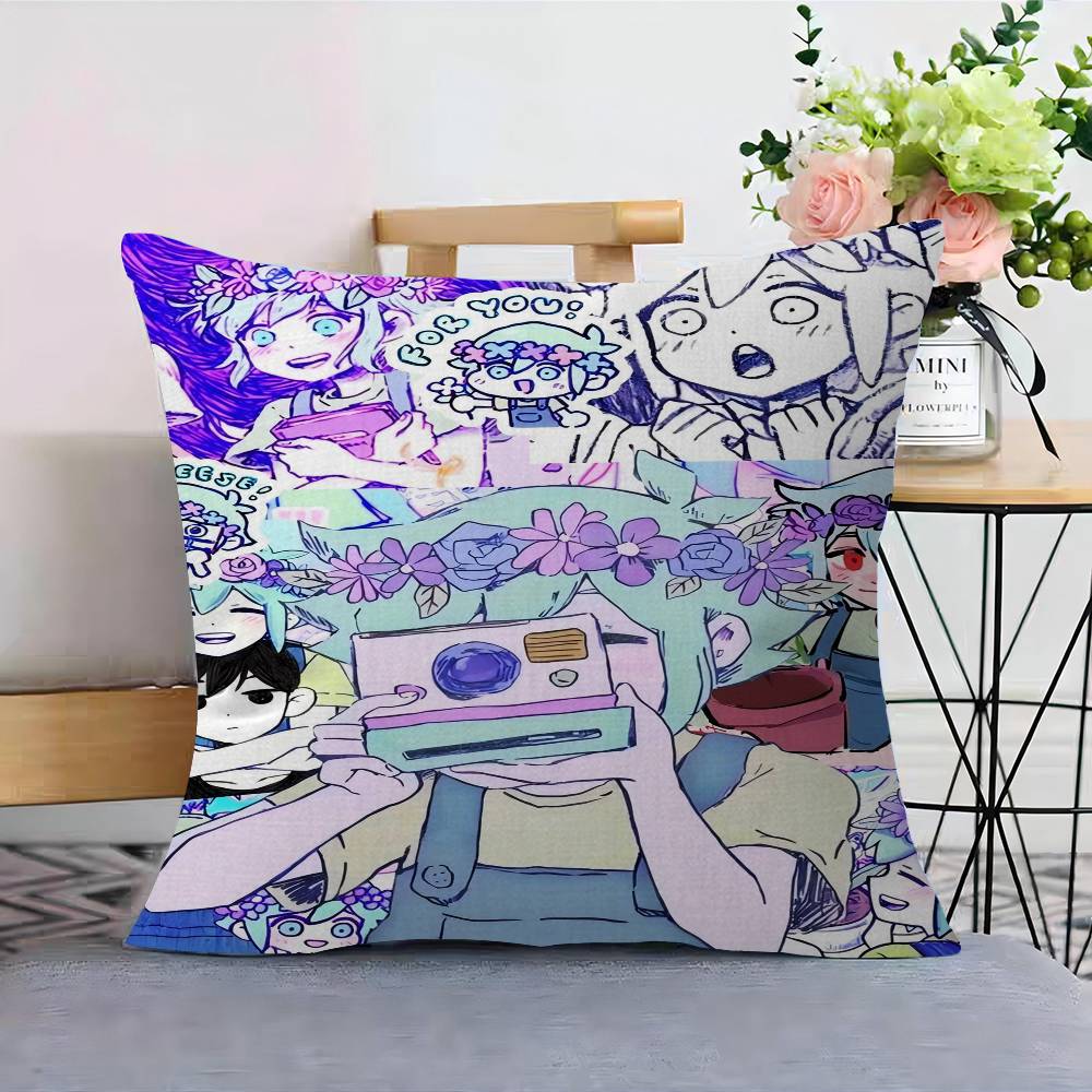 Anime Game Omori Pillow Cushion Cover Pillowcase Living Room Sofa Home Decor Customized